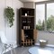 Tuhome Fraktal Corner Bar Cabinet, Ten Built-in Wine Rack, Two Shelves, Double Door, Dark Oak/Pine BHM7771 - alternate 7